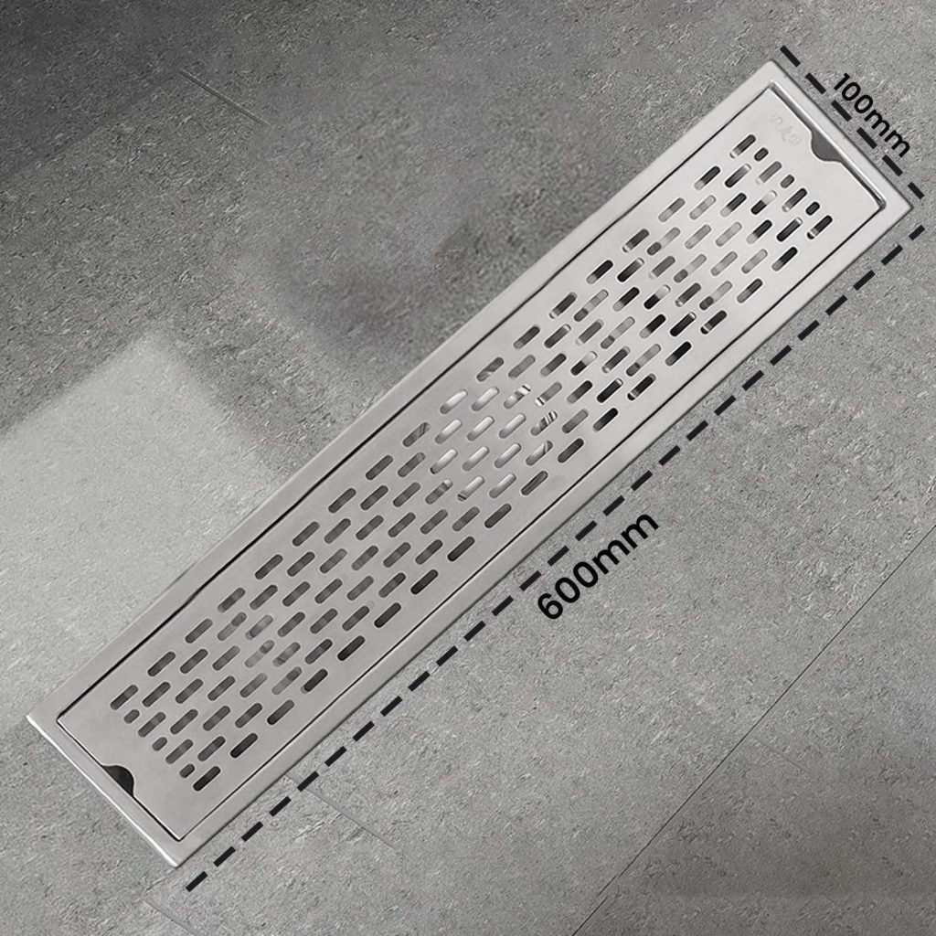 23.6 3.9 Inch Liner Shower Drain Channel SS304 Floor Drain for Bathroom   Cockroach Trap   D B Bathware       1 5ae 4470994